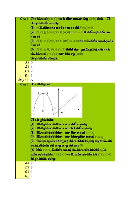 Câu hỏi trắc nghiệm Giải tích 12 - Nguyễn Trung Tín